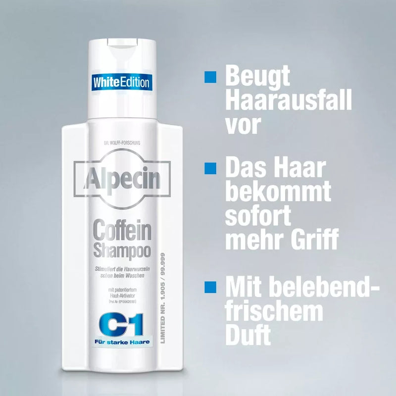 Alpecin Shampoo Cafeïne C1 White Edition, 250 ml