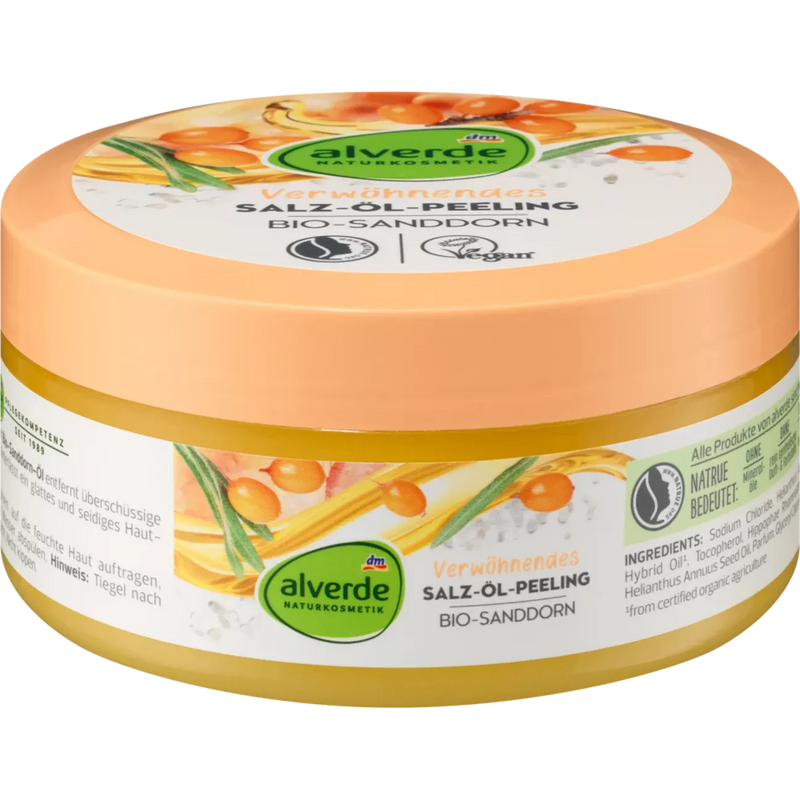 alverde NATURKOSMETIK Verwennende Zoutolie Scrub, 250 g