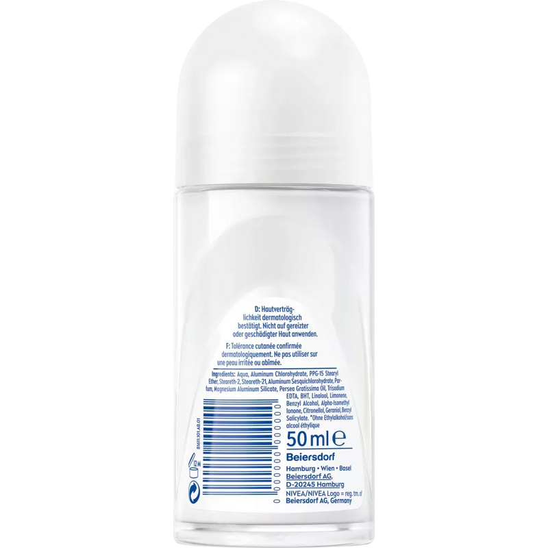 NIVEA Antitranspirant Deo Roll-on droog comfort, 50 ml
