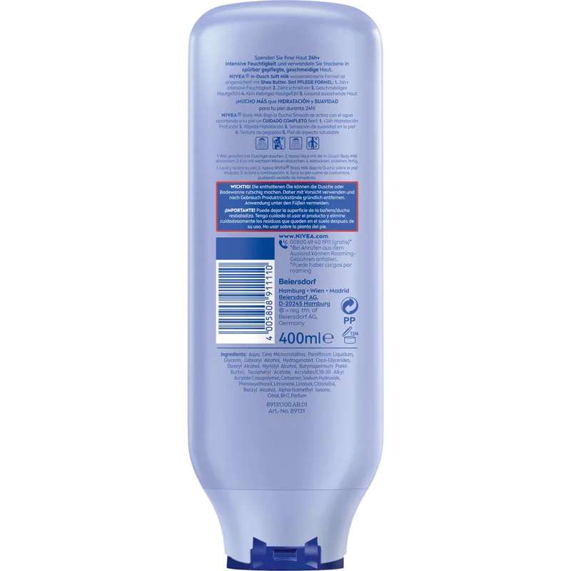 NIVEA Body Milk In-Shower Zachte Melk, 0,4 l