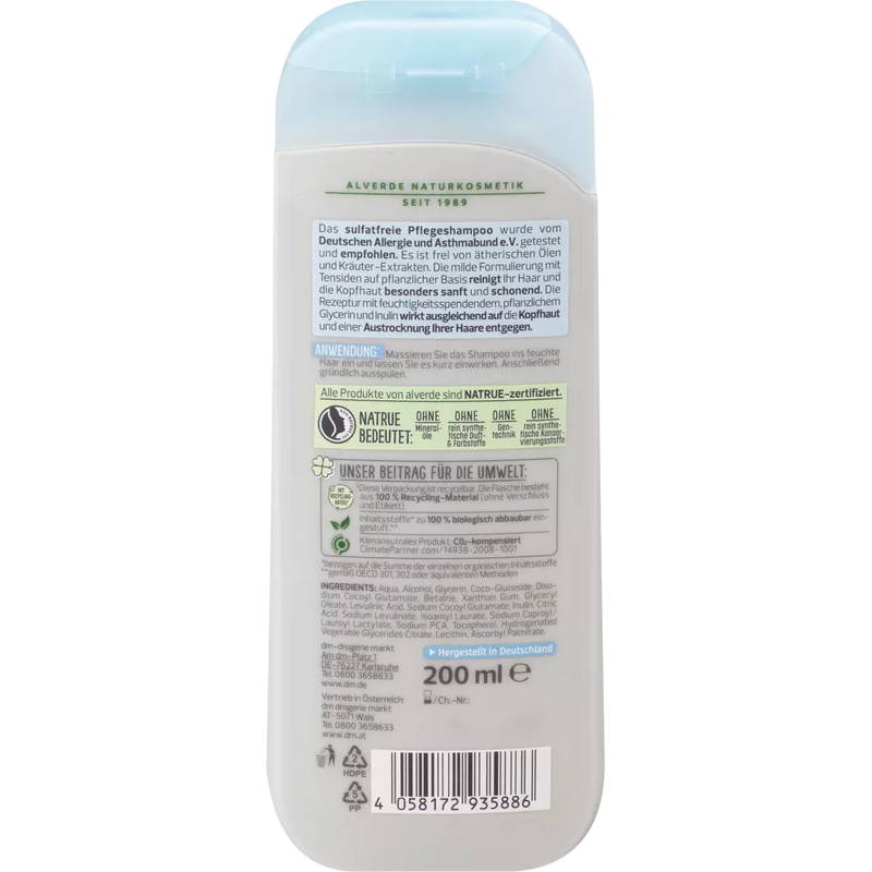 alverde NATURKOSMETIK Shampoo Ultra Sensitive, 200 ml
