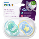 Philips AVENT Fopspeen ultra air silicone, groen/blauw, vanaf 18 maanden, 2 stuks
