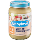 babylove Babymaaltijd 8+ Maanden Fruit en granen appel met volkorenvlokken 100% biologische kwaliteit -190g