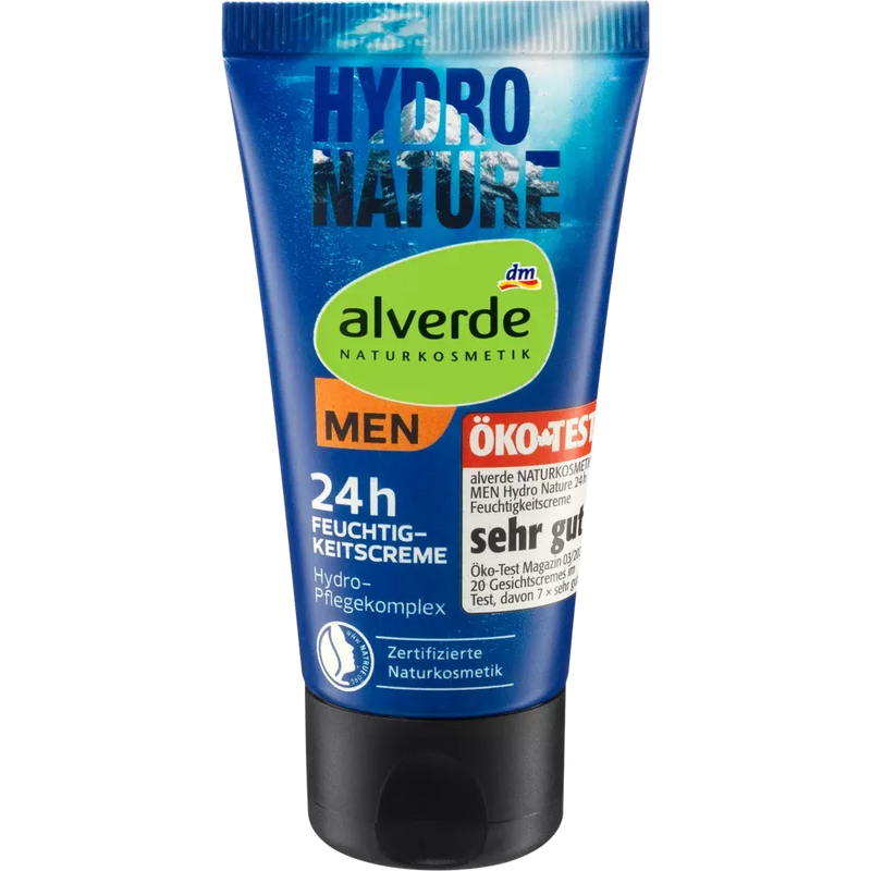 alverde MEN Hydro Nature Hydraterende Crème Biologische Aloë Vera, 50 ml