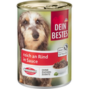 Dein Bestes Honden Natvoer, rijk aan rundvlees in saus, 400 g