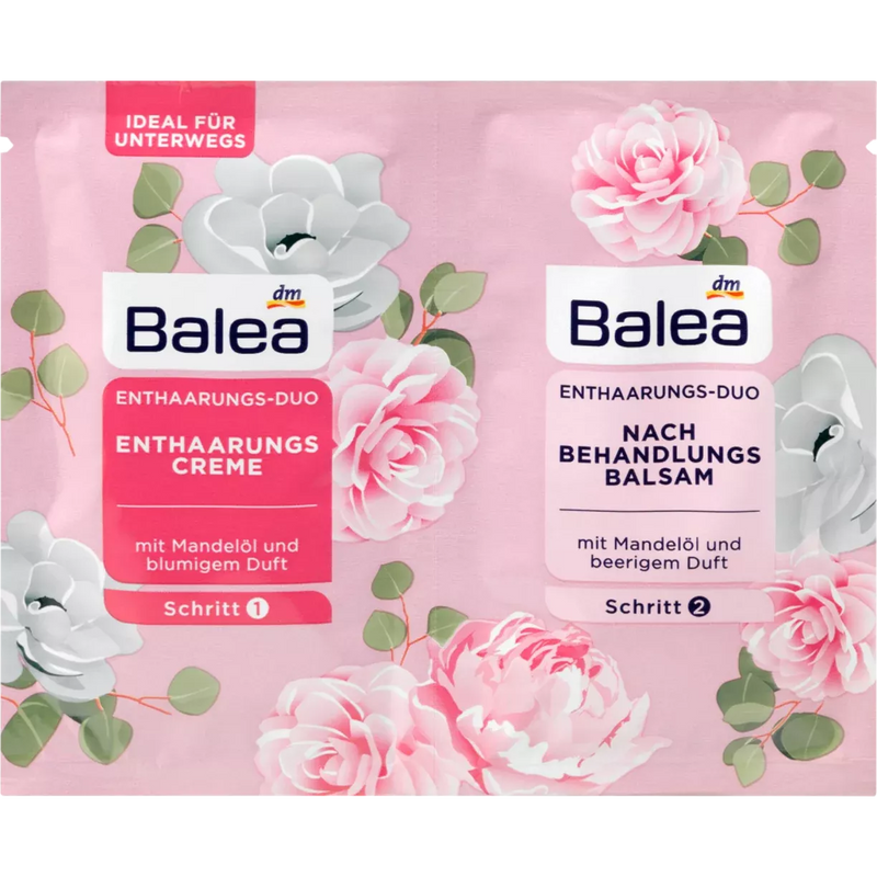 Balea Ontharings Duo Ontharingscrème & Nazorg Balsem 2 x 20 ml, 40 ml