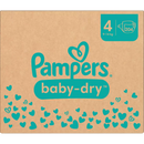 Couches Pampers Baby Dry taille 4 Maxi (9-14 kg), boîte mensuelle, 204 pièces.
