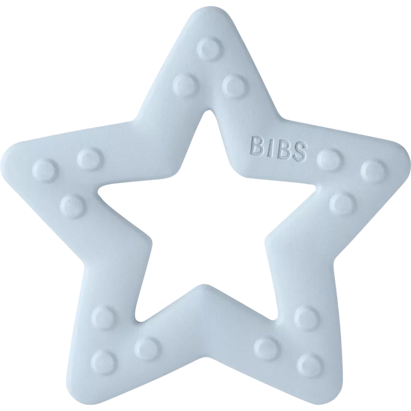 BIBS Bijtring ster blauw, vanaf 3 maanden, 1 stuk