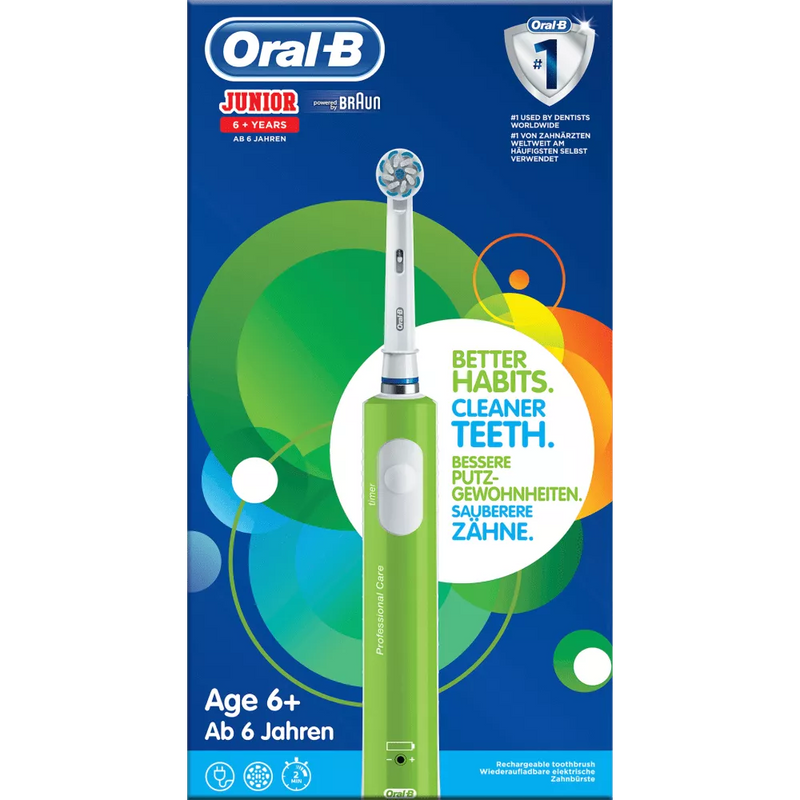 Oral-B Elektrische tandenborstel kinderen Junior Groen, vanaf 6 jaar, 1 st