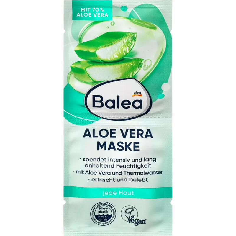 Balea Aloë Vera gezichtsmasker (2x8 ml), 16 ml