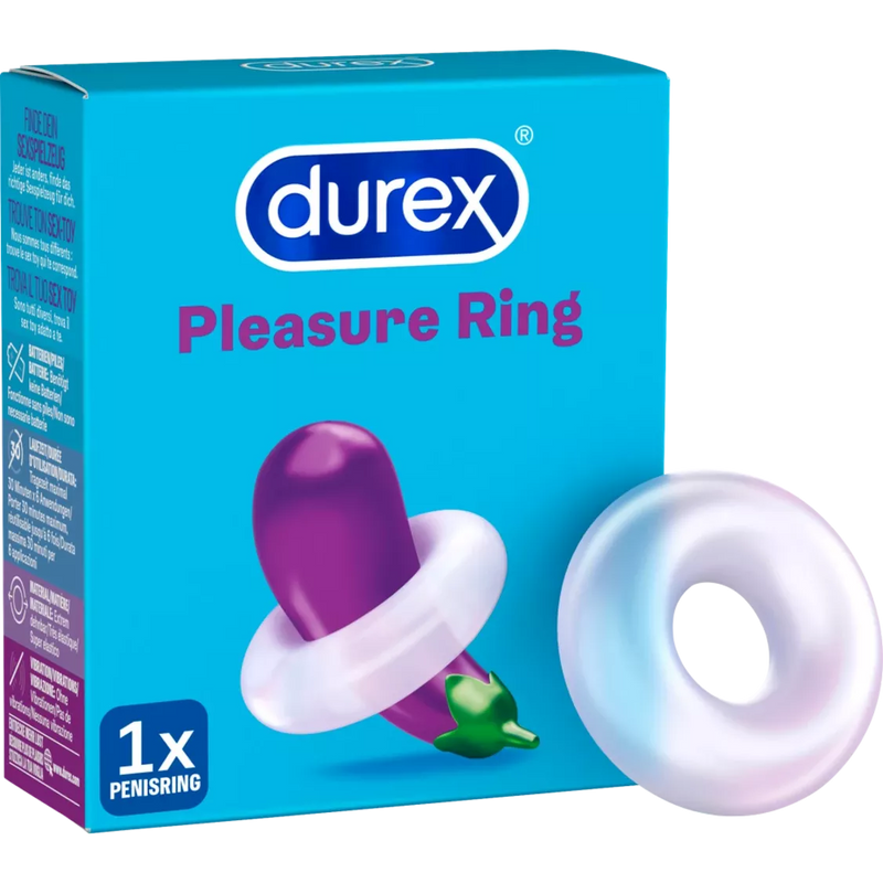 Durex Cockring Pleasure Ring Transparant, 1 stuk