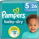 Pampers Luiers Baby Dry maat 5 Junior (11-16 kg), 26 stuks.