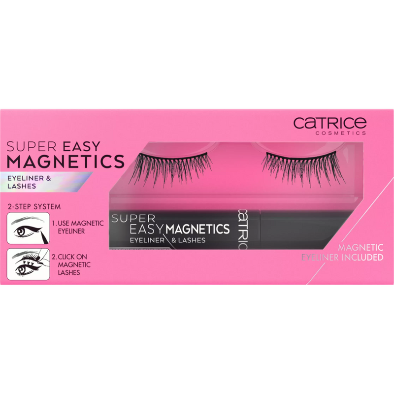 Catrice Super Easy Magnetics Kunstwimpers (1 paar) & Eyeliner 020 Xtreme Attraction, 2 stuks.