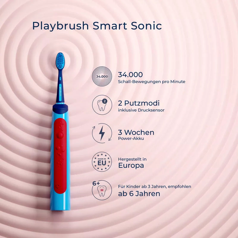 playbrush Sonic tandenborstel kinderen Smart Sonic blauw, 1 stuk