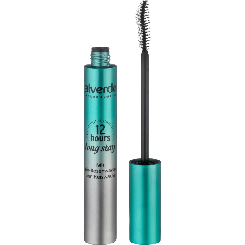 alverde NATURKOSMETIK Mascara 12 Uur Langhoudend 10 Zwart, 9 ml