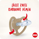 Nuk Fopspeen Space silicone, blauw/groen, maat 2, 6-18 maanden, 2 stuks