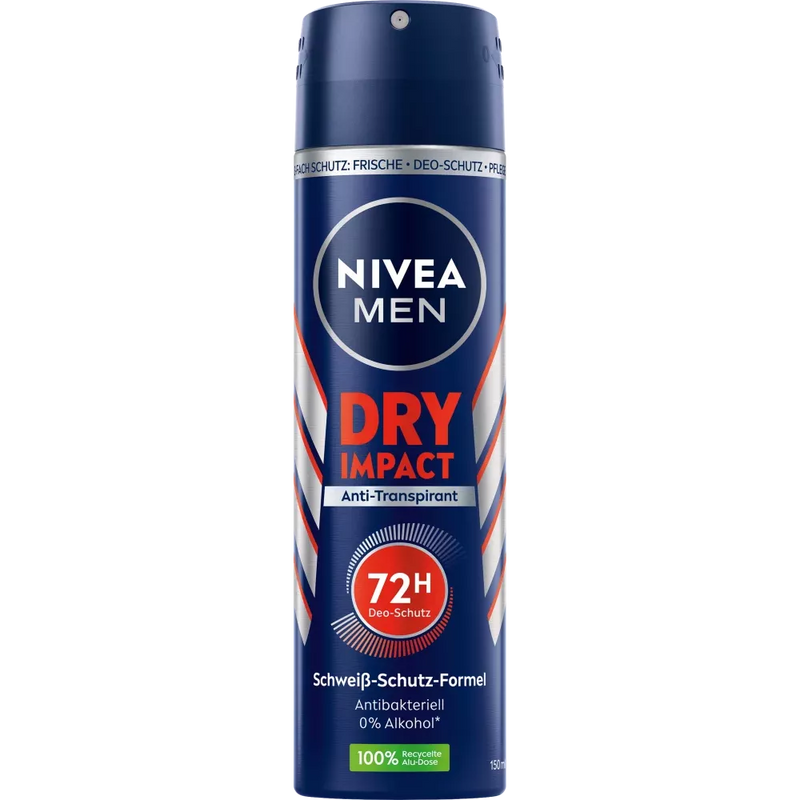 NIVEA MEN Deo Spray Antiperspirant Dry Impact, 150 ml