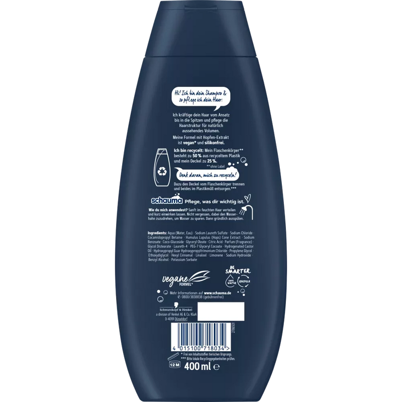 Schwarzkopf Schauma Shampoo voor mannen, 400 ml
