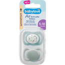 Sucette babylove Air silicone symétrique, verte, taille 2, 5-18 mois, 2 pcs.