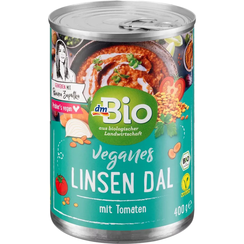 dmBio Veganistische Linzen Dal met Tomaten, 400 g