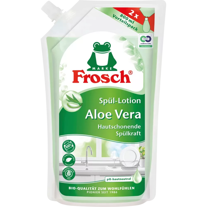 Frosch Vaatwaslotion Aloë Vera navulzakje, 800 ml