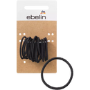 ebelin Haarelastiekjes dun zwart, 15 stuks.