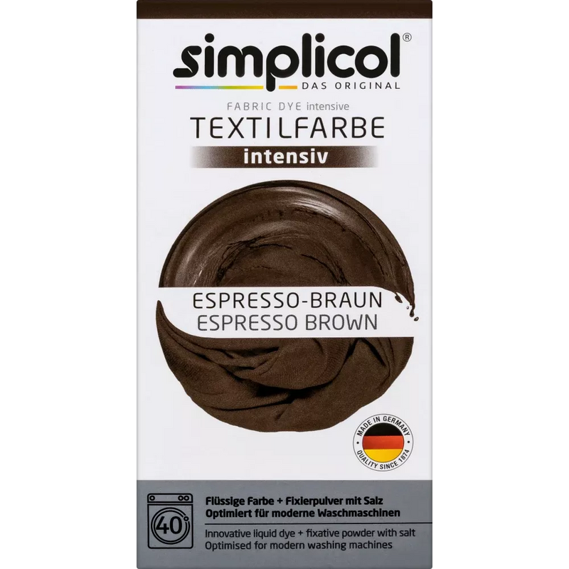 Simplicol Textielverf intensief espresso bruin, 1 stuk