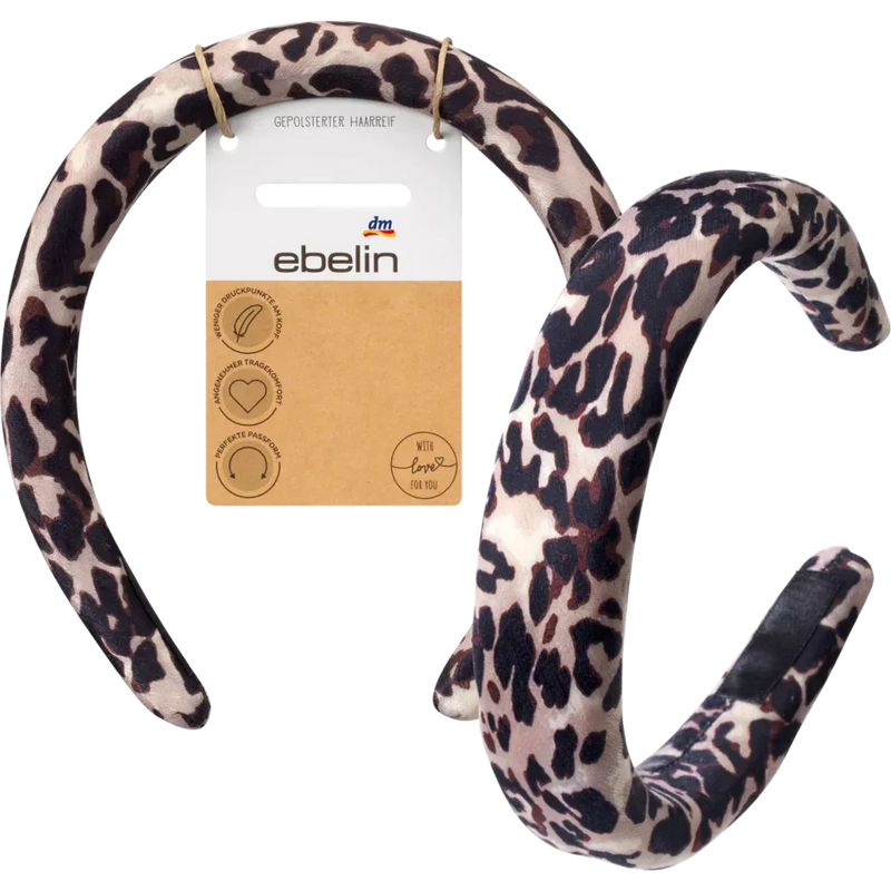 ebelin Haarband met luipaardprint, 1 stuk