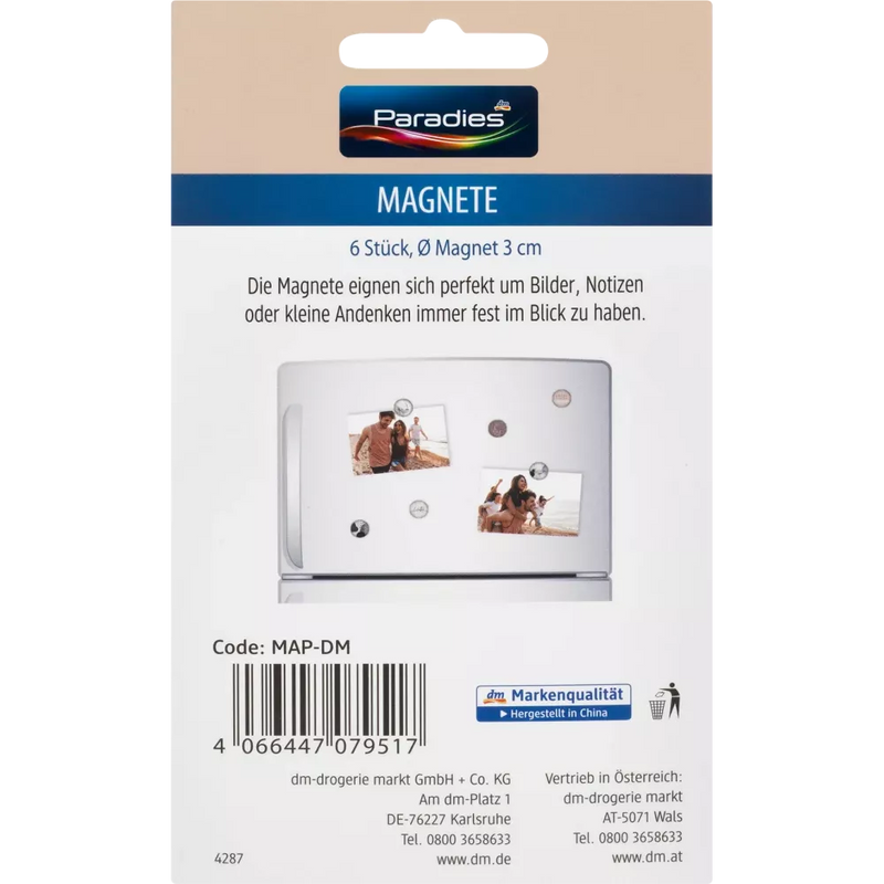 Paradies Magneten 6 stuks Beige, 1 stuks