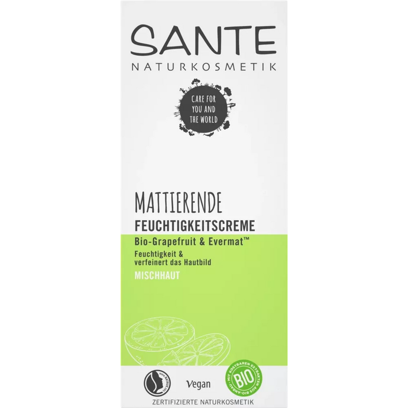 Sante Dagcrème Matterende 24 H Crème Biologische Grapefruit & Evermat, 50 ml