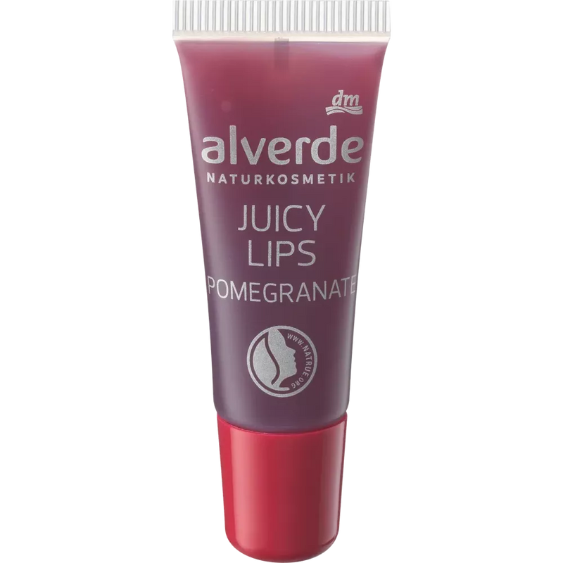 alverde NATURKOSMETIK Juicy Lips Granaatappel lipgloss, 8 ml