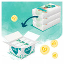 Couches Pampers Harmonie taille 3 Midi (6-10 kg), boîte mensuelle, 204 pièces.