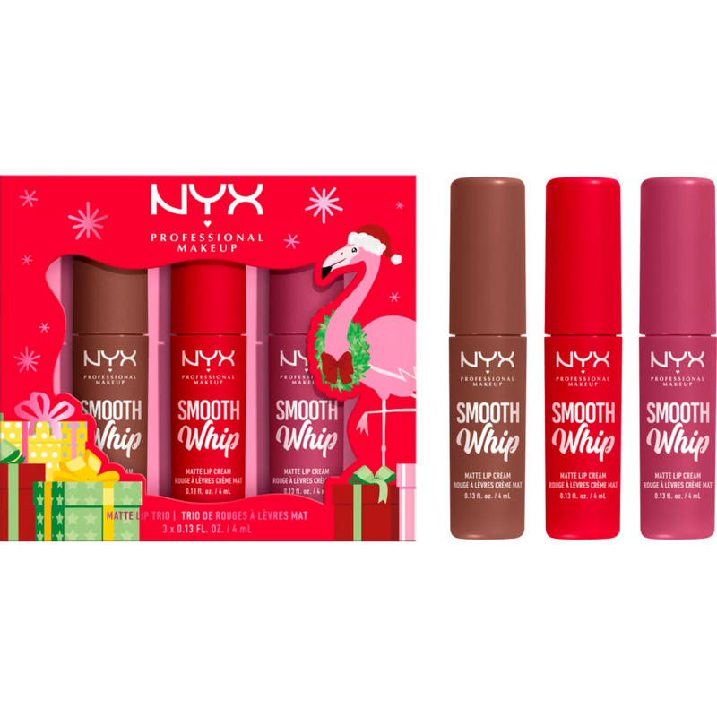 NYX PROFESSIONAL MAKEUP XMAS Vakantie Smooth Whip Matte Lip Cream Trio Gift Set, 1 stuk
