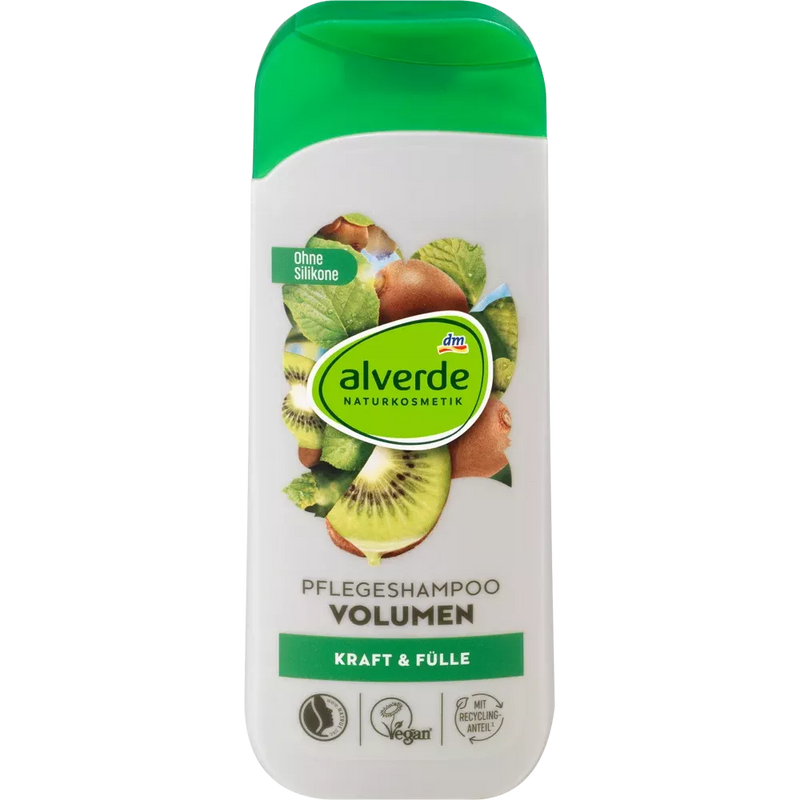 alverde NATURKOSMETIK Shampoo Volume Biologische Kiwi, Biologische Appelmunt, 200 ml
