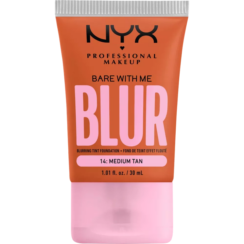NYX PROFESSIONAL MAKEUP Foundation Bare With Me Blur Tint 14 Medium Tan, 30 ml