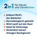 Sagrotan Desinfectiedoekjes 2in1 voor onderweg, 15 stuks.