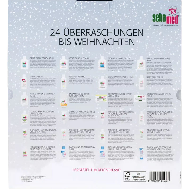 sebamed Adventskalender 2023 "24 ontspannende dagen van de advent", 1 stuk