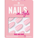 essence Ongles Artificiels In Style 14 Rose And Shine, 12 pièces.