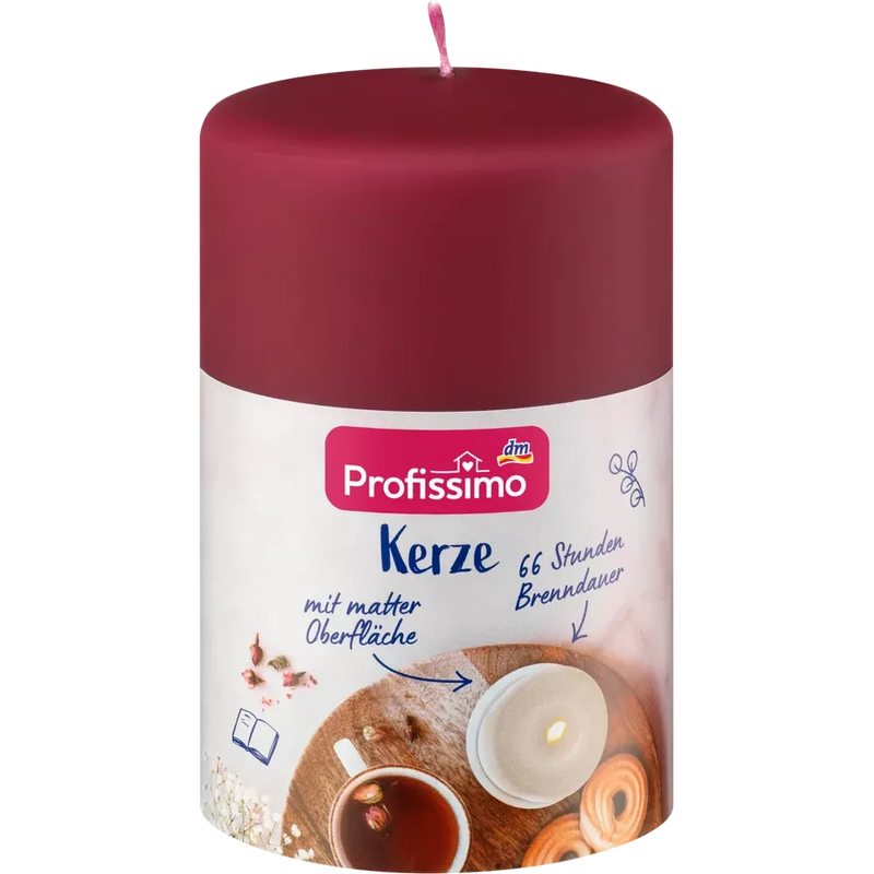 Profissimo Kaars mat bordeaux, 1 st