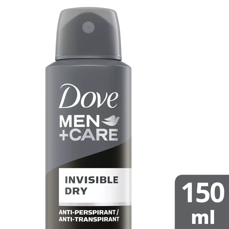 Dove MEN+CARE Deodorant Spray Antiperspirant Invisible Dry, 150 ml