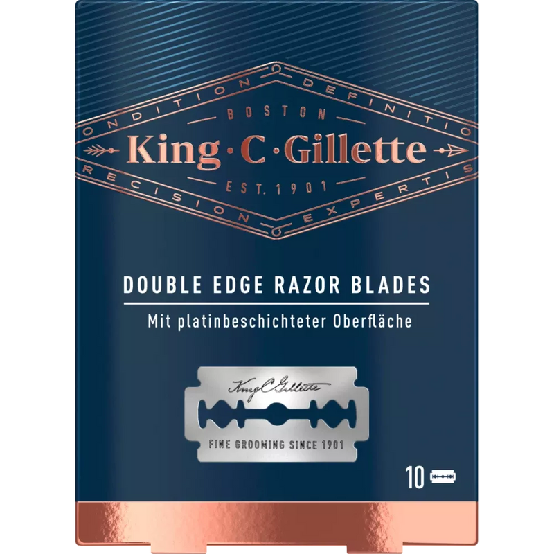 King C. Gillette Scheermesjes, dubbele rand voor scheermes, 10 stuks