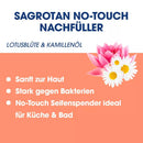 Distributeur de savon Sagrotan No Touch Camomille Hydra Care, pack de recharge (2x250 ml), 500 ml