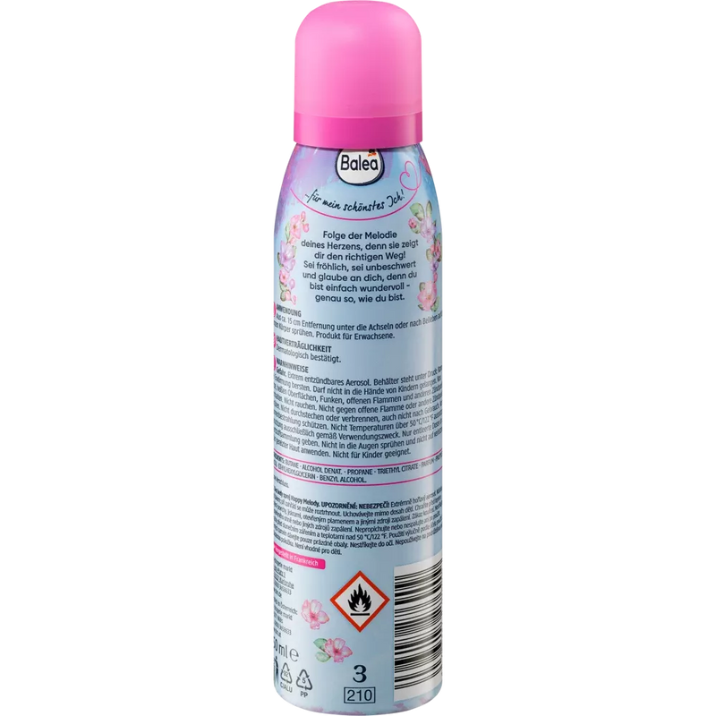 Balea Deodorant Spray Happy Melody Limited Edition, 150 ml