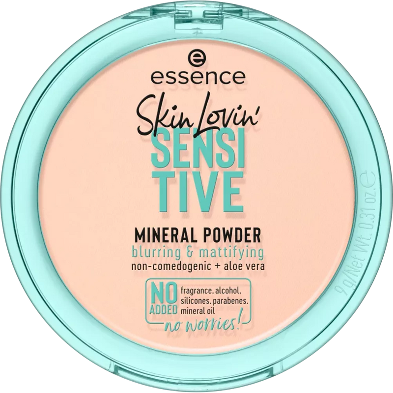 essence Compact Powder Skin Lovin Sensitive Mineral Translucent 01, 9 g