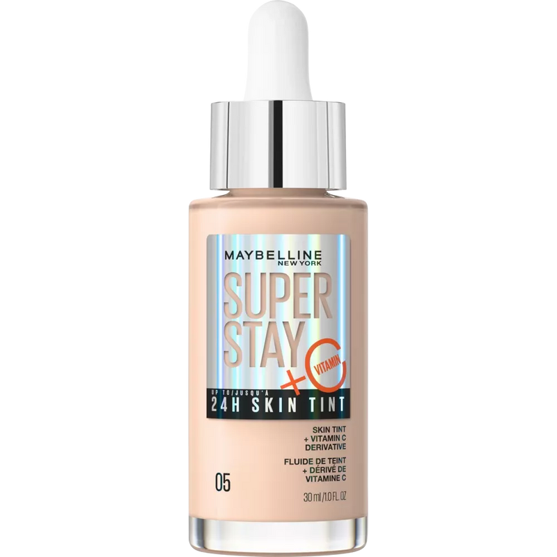 Maybelline New York Foundation Super Stay 24H Skin Tint 05 Licht Beige, 30 ml