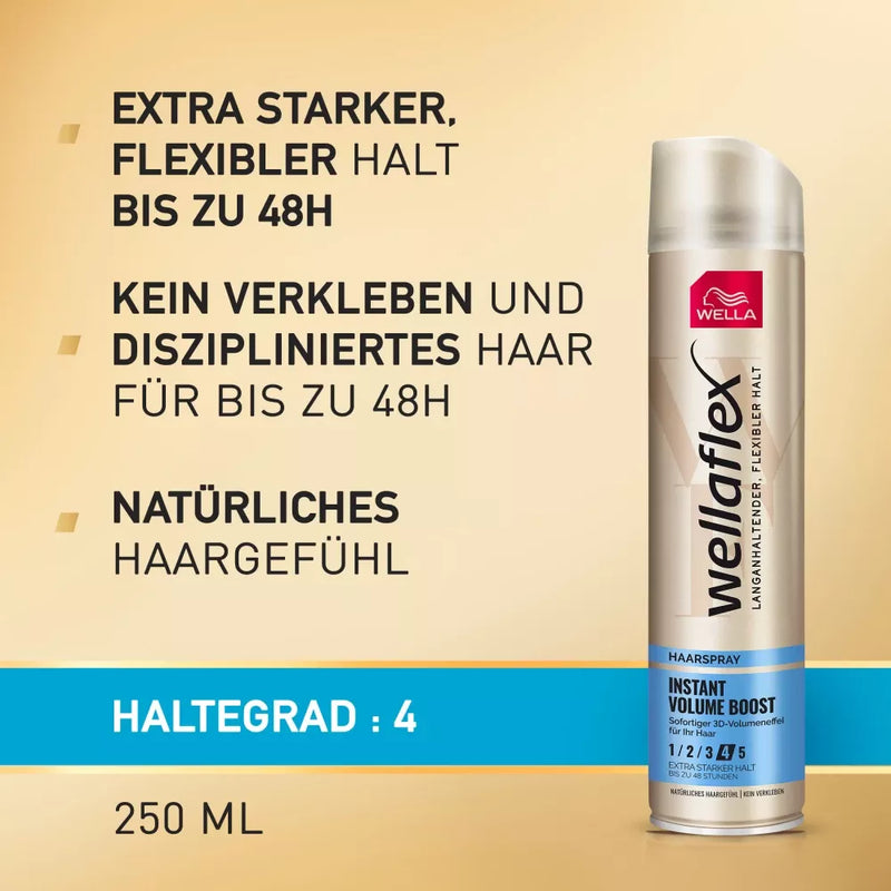 wellaflex Haarlak Instant Volume Boost Extra Strong Hold, 250 ml