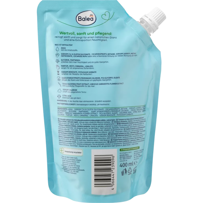 Balea Natuurlijke schoonheid shampoo vocht NFB, 400 ml