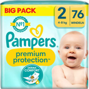 Pampers Luiers Premium Protection maat 2 Mini, New Baby (4-8 kg), Grootverpakking, 76 stuks.