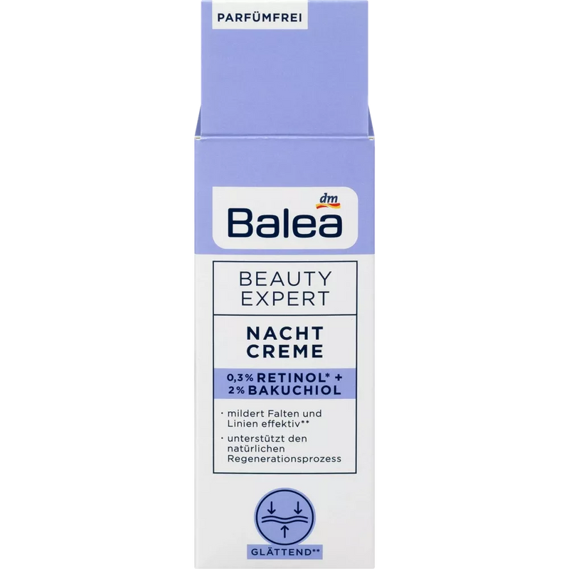 Balea Beauty Expert Nachtcrème 0,3% Retinol* & 2% Bakuchiol, 30 ml