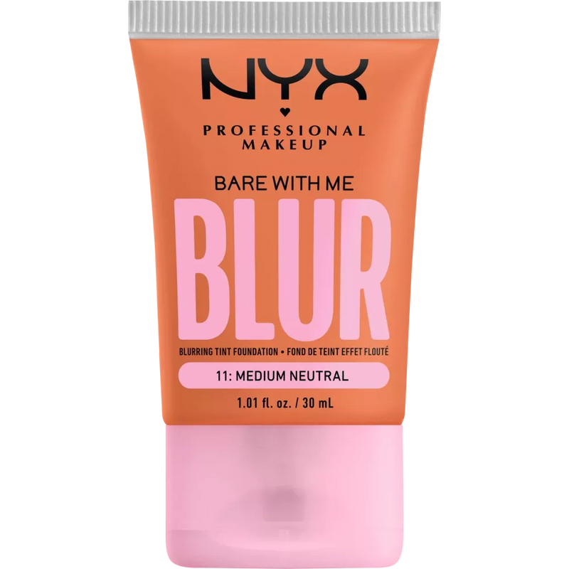 NYX PROFESSIONAL MAKEUP Foundation Bare With Me Blur Tint 11 Medium Neutraal, 30 ml